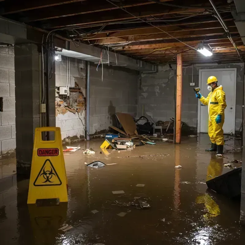 Flooded Basement Electrical Hazard in Lake City, CO Property